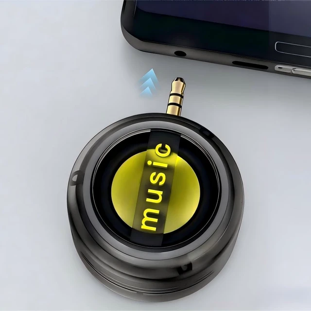 Alt view image 2 of 7 - Mini Portable Plug-in Speaker, 3.5mm AUX Audio Jack Sound Amplifier, Loud Volume Booster for Phone Calls, Tablet, MP3, Musical Instruments, Pocket Size Design, No Bluetooth, No Cable Needed