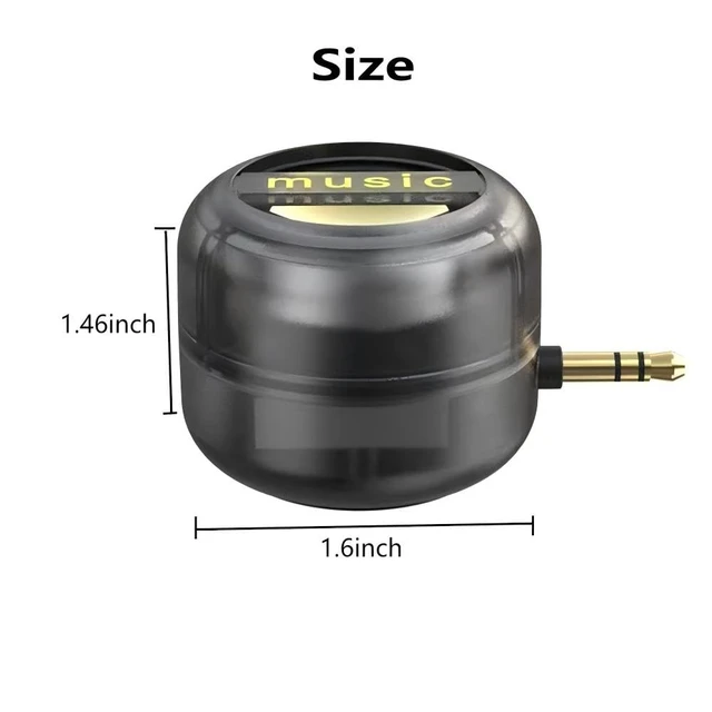 Alt view image 3 of 7 - Mini Portable Plug-in Speaker, 3.5mm AUX Audio Jack Sound Amplifier, Loud Volume Booster for Phone Calls, Tablet, MP3, Musical Instruments, Pocket Size Design, No Bluetooth, No Cable Needed