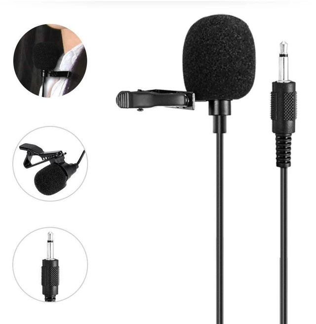 Main image of Clip-on Lavalier Microphone for Voice Amplifier, 3.5mm Wired Mic | Replacement Collar Mic Compatible with All WinBridge Voice Amplifiers for Teaching, Tour Guide & Presentation, S6