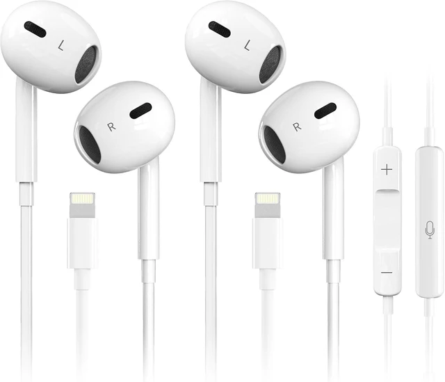 Main image of Wired Earbuds, Ultra Clear Calls & no Noise Earbuds Wired for iPhone 14/13/12/11/XR/XS/X/8/7/SE/Pro/Pro Max/Support All iOS System2 Pack