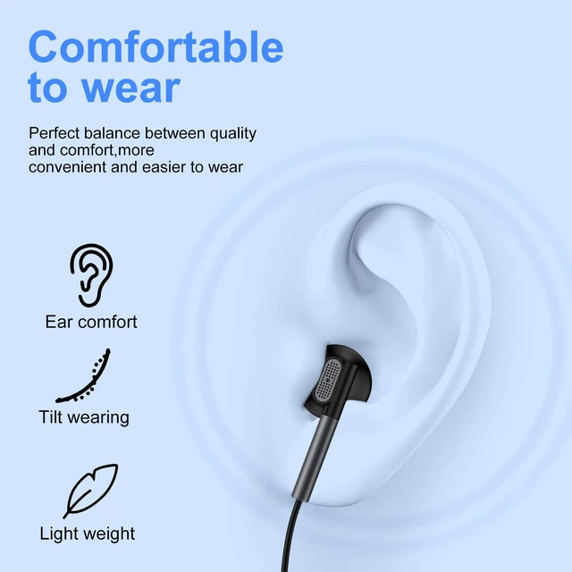 Alt view image 5 of 7 - Type C Earbuds Wired Headphones for iPhone 16e 17/16 Pro Max/16 Pro/16 Plus/16/15,USB C Earphones Noise Canceling Earbuds with Mic & Remote for Samsung Galaxy S25 Ultra S24 FE S23 A17 A16 A36,Pixel 10