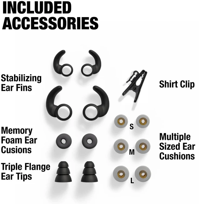 Alt view image 6 of 7 - Heavy Duty Wired Earphones with Microphone, 3.5mm | Jobsite Earbuds Wired, Water-Resistant 3.5mm Earbuds with Mic, Connected Headphones for Outdoor Work