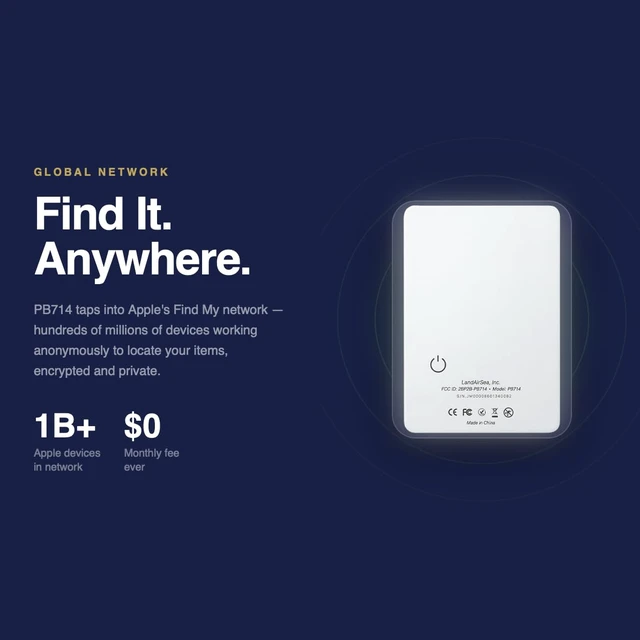 Alt view image 2 of 7 - PB714 Ultra-Slim Apple Find My Wallet Tracker with Secure Adhesive, No Monthly Fee Bluetooth Item Locator for Wallets, Passports & Luggage