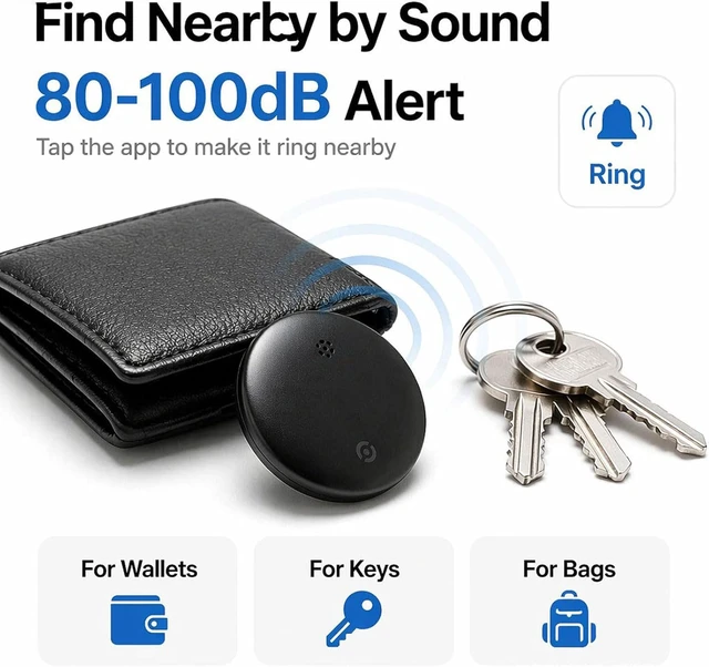 Alt view image 3 of 7 - GPS Tracker for Vehicles No Subscription, iOS & Android, 4 Pack IP66 Waterproof Car Tracker Tag, Precise Location Bluetooth Tracker Device, Compatible with Apple Find My & Google Find Hub