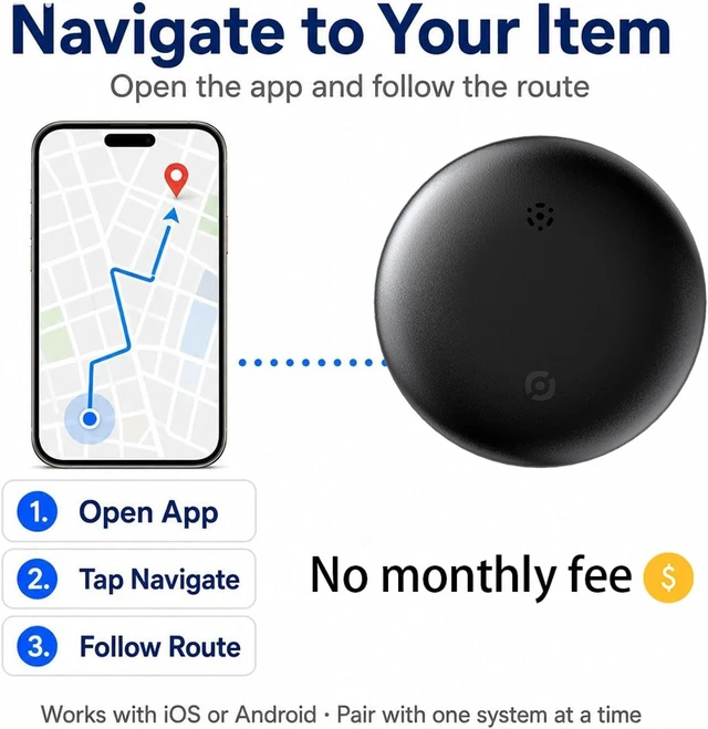Alt view image 7 of 7 - GPS Tracker for Vehicles No Subscription, iOS & Android, 2 Pack | IP66 Waterproof Car Tracker Tag, Precise Location Bluetooth Tracker Device, Compatible with Apple Find My & Google Find Hub