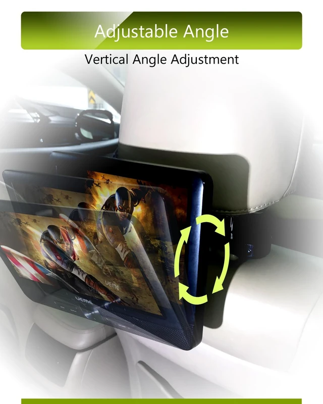 Alt view image 2 of 7 - Car Headrest Mount Holders for Dual Screen Portable DVD Player, Seat Headrest Brackets for WONNIE/NAVISKAUTO/Sylvania Portable DVD Player, Car DVD Player Headrest Mounts (1 Set)