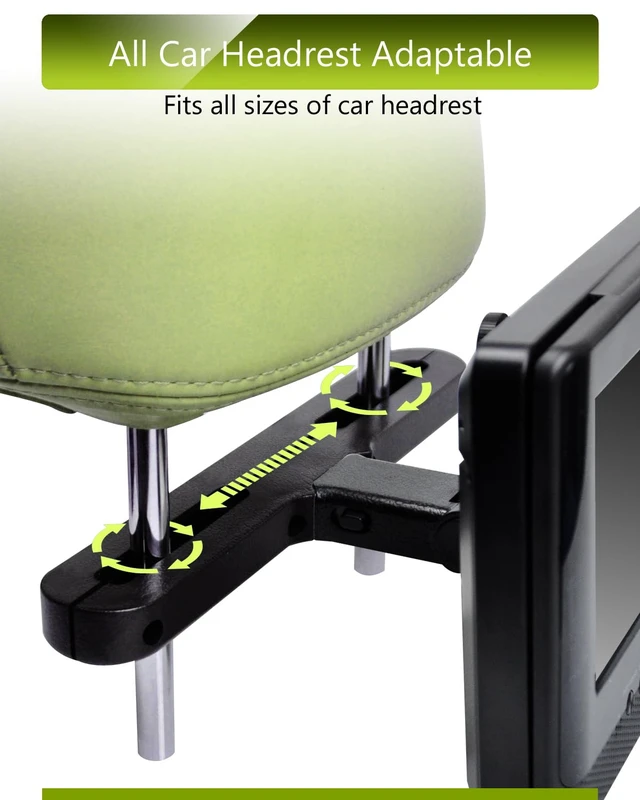 Alt view image 5 of 7 - Car Headrest Mount Holders for Dual Screen Portable DVD Player, Seat Headrest Brackets for WONNIE/NAVISKAUTO/Sylvania Portable DVD Player, Car DVD Player Headrest Mounts (1 Set)