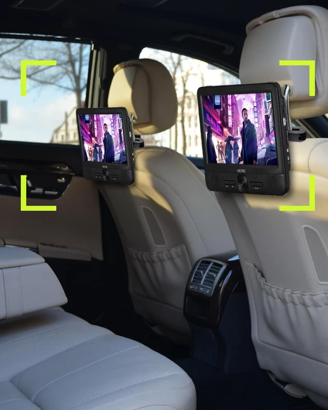 Alt view image 6 of 7 - Car Headrest Mount Holders for Dual Screen Portable DVD Player, Seat Headrest Brackets for WONNIE/NAVISKAUTO/Sylvania Portable DVD Player, Car DVD Player Headrest Mounts (2 Sets)