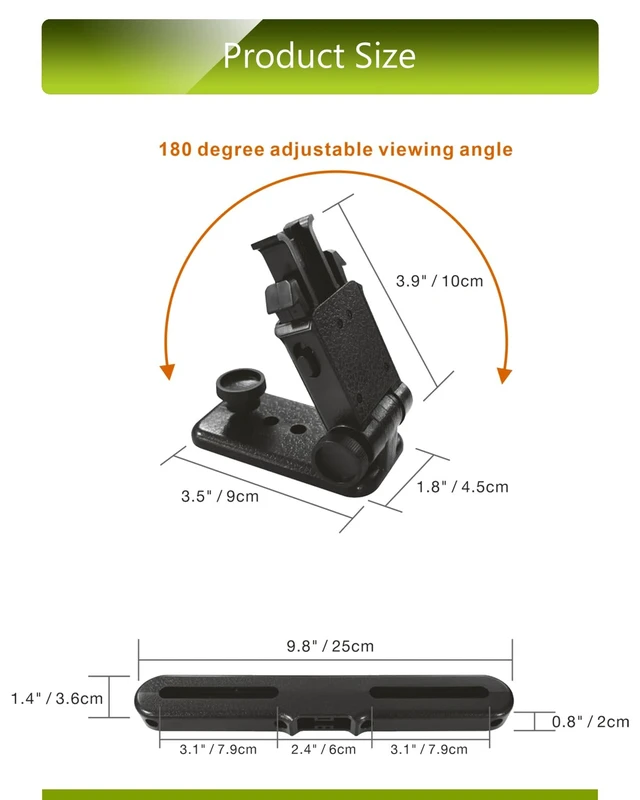 Alt view image 7 of 7 - Car Headrest Mount Holders for Dual Screen Portable DVD Player, Seat Headrest Brackets for WONNIE/NAVISKAUTO/Sylvania Portable DVD Player, Car DVD Player Headrest Mounts (2 Sets)