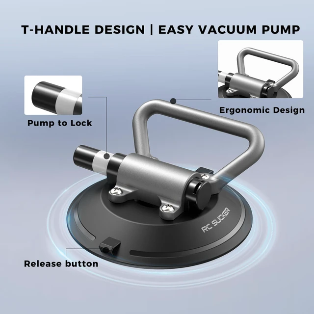 Alt view image 5 of 7 - 6" HeavyDuty Vacuum Suction Cup - Glass Suckers Lifters with Plastic Box
140 LBS loadbearing, works on glass, tile, marble, granite, sheet metal, car windshield for moving & installation jobs.