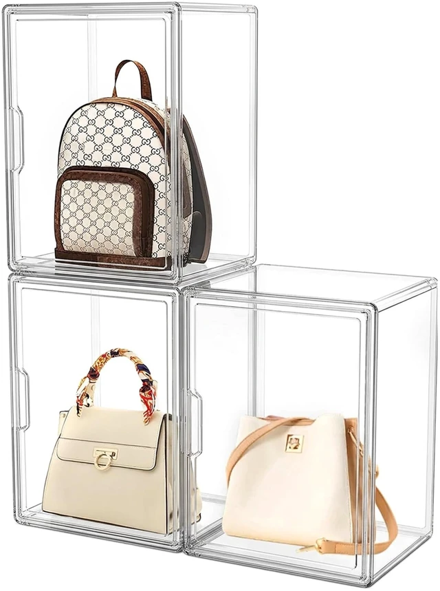 Main image of Purse Organizer for Closet Acrylic Display Case for Handbag 3Pack
Clear Showcase,Stackable Design,Fit for Medium Bags,Storage for Collectibles,Cosmetic,Heels,Magnetic Door,Dustproof
