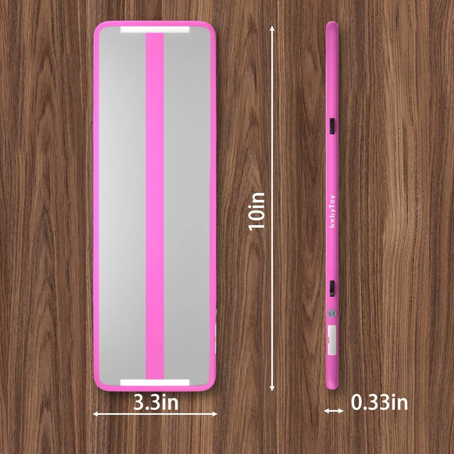 Alt view image 2 of 6 - Track 4 inches Thickness Inflatable Gymnastics Mat for Home Use/Training/Cheerleading/Yoga 10/13/16/20ft with Electric Air Pump