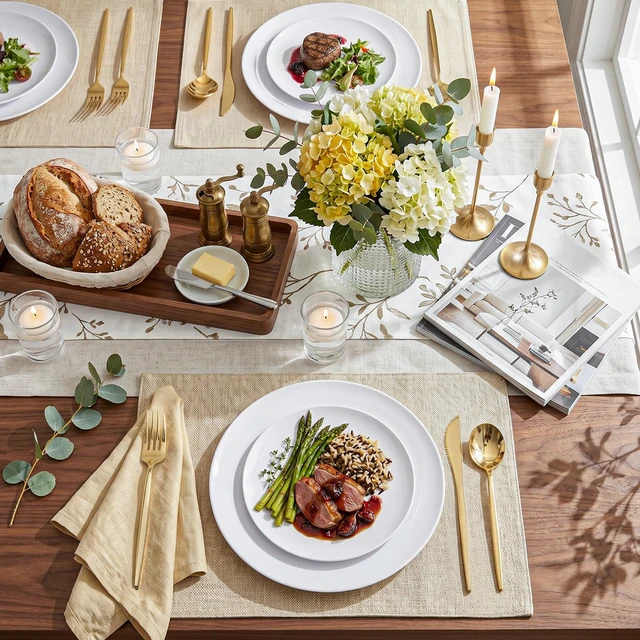 Alt view image 6 of 7 - 300PCS Gold Plastic Silverware Set Disposable - Heavy Duty Gold Utensils Set - Plastic Cutlery Disposable - Include 100 Knives, 100 Forks, 100 Spoons for Party & Wedding