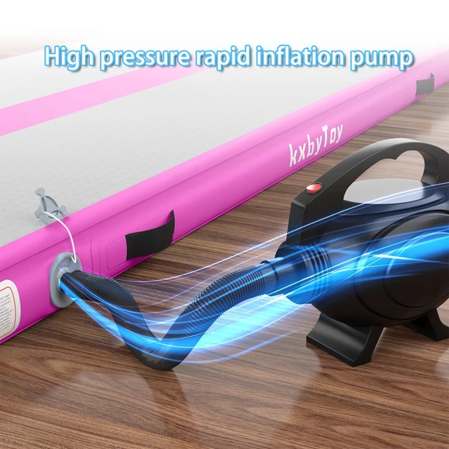Alt view image 5 of 6 - Track 4 inches Thickness Inflatable Gymnastics Mat for Home Use/Training/Cheerleading/Yoga 10/13/16/20ft with Electric Air Pump