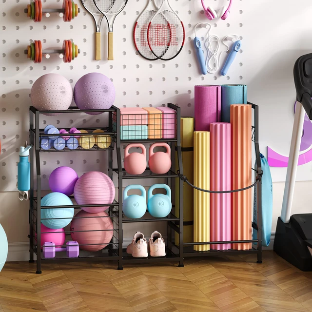 Alt view image 5 of 7 - Sonyabecca Garage Sports Equipment Organizer Golf Bag Storage Rack