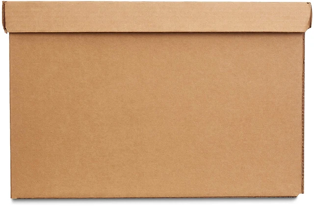 Alt view image 3 of 5 - Basics Moving and Storage Boxes with Handles and Lift-Off Lids, File Storage, Collapsible, 15x10x12 in, Brown, 20-Pack