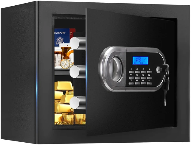 Main image of 1.3 Cuft Small Fire Proof Safe for Home Documents, Anti-theft Safes for Home Use Fire and Water Proof with Combination Lock, Smart Alert System and Removable Shelf, Digital Document Safe for Jewelry