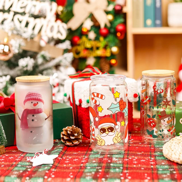 Alt view image 7 of 7 - Sublimation Glass Cups 12 Pack 16 oz Frosted with Lids and Straws
Sublimation blanks wtih gift boxes for crafters small batches, DIY tumbler for HTV and custom gifts, 12 cleaning brushes