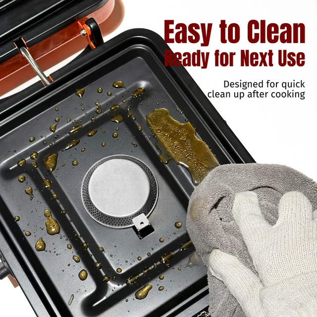 Alt view image 4 of 7 - Burner Camping Stove, 17000 BTU Portable Propane Camp Stove
Foldable Gas Stove with Carrying Bag, Camping Essentials for Outdoor Cooking & Emergencies