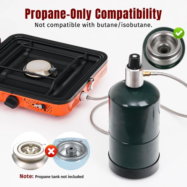 Alt view image 7 of 7 - Burner Camping Stove, 17000 BTU Portable Propane Camp Stove
Foldable Gas Stove with Carrying Bag, Camping Essentials for Outdoor Cooking & Emergencies