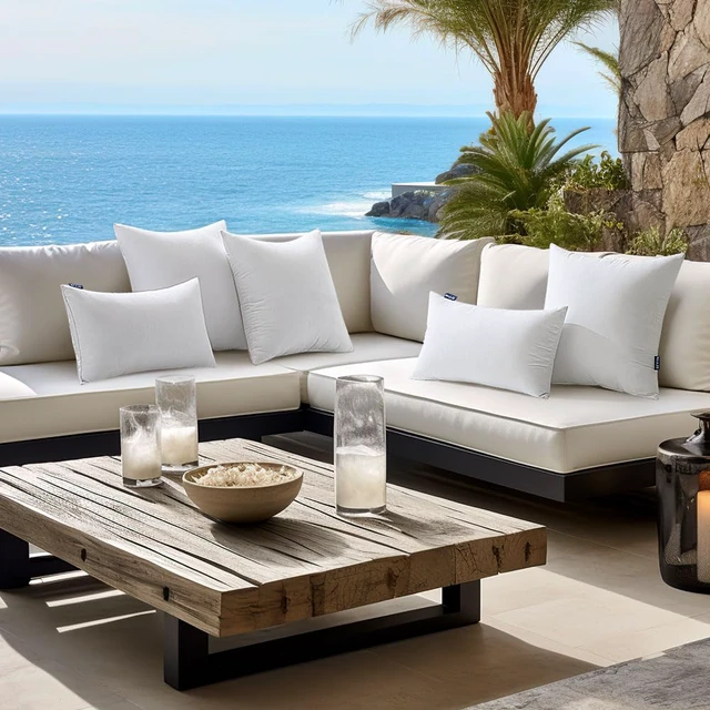 Alt view image 3 of 7 - MIULEE 18x18 Inch Outdoor Pillow Inserts, Pack of 4 Waterproof Pillows