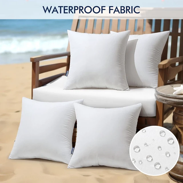 Alt view image 4 of 7 - MIULEE 18x18 Inch Outdoor Pillow Inserts, Pack of 4 Waterproof Pillows