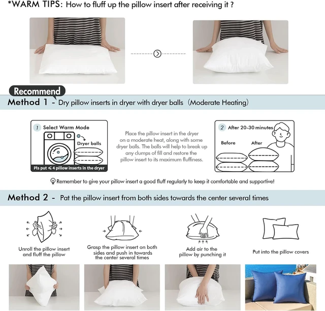 Alt view image 7 of 7 - MIULEE 18x18 Inch Outdoor Pillow Inserts, Pack of 4 Waterproof Pillows