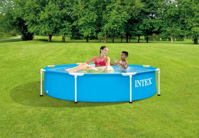 Alt view image 2 of 7 - INTEX Metal Frame 8ft x 20in Round Above Ground Swimming Pool
