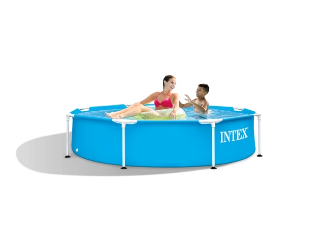 Alt view image 3 of 7 - INTEX Metal Frame 8ft x 20in Round Above Ground Swimming Pool