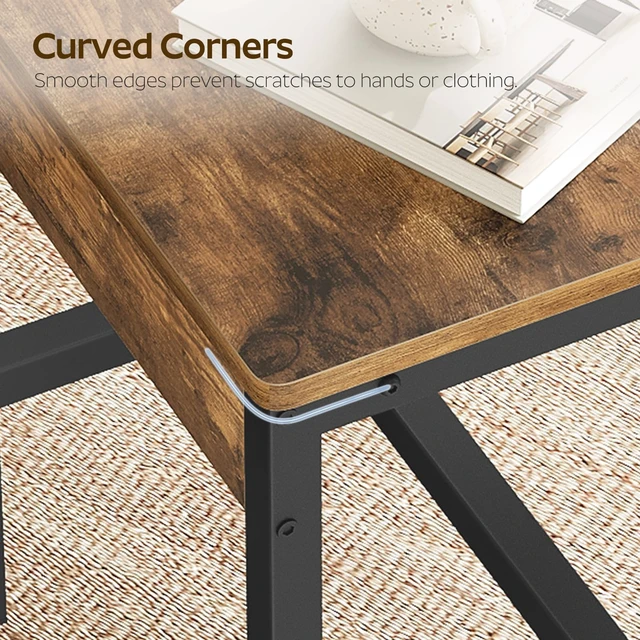 Alt view image 5 of 7 - Dining Chairs Set of 4, Industrial Kitchen Chairs with Metal Frame, Slanted Back, Wooden Dining Chair Set, for Kitchen, Living Room, Rustic Brown and Black CY03L4BR