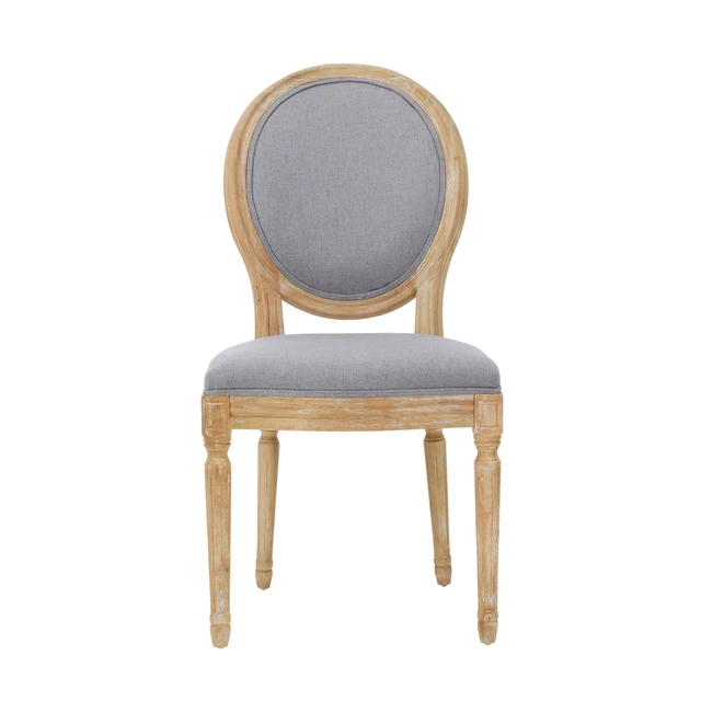Alt view image 4 of 7 - Knight Home Phinnaeus Fabric Dining Chairs, 2-Pcs Set, Light Grey