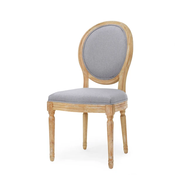 Alt view image 5 of 7 - Knight Home Phinnaeus Fabric Dining Chairs, 2-Pcs Set, Light Grey