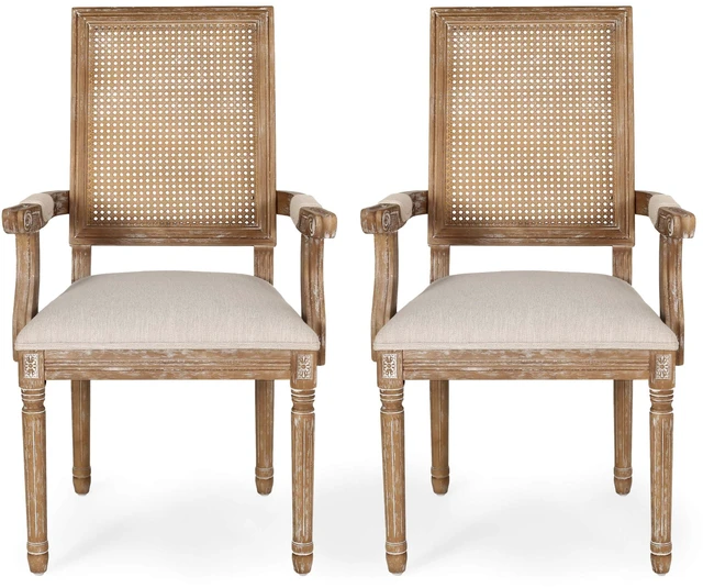 Main image of Knight Home Maria DINING CHAIR SETS, Wood, Beige + Natural