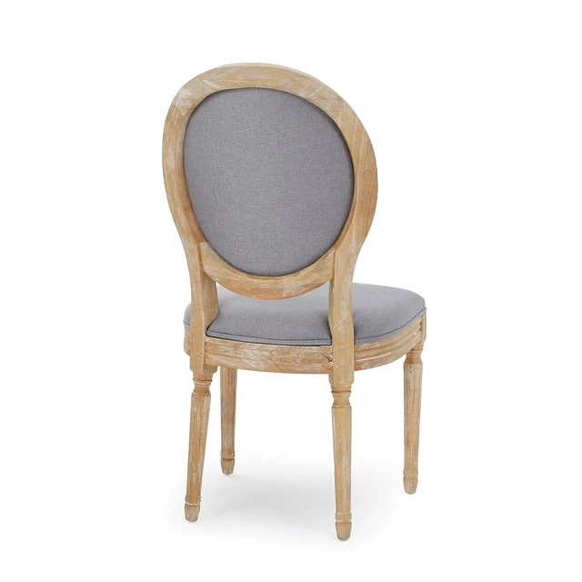Alt view image 6 of 7 - Knight Home Phinnaeus Fabric Dining Chairs, 2-Pcs Set, Light Grey
