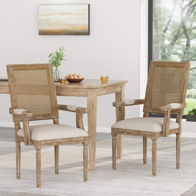 Alt view image 2 of 6 - Knight Home Maria DINING CHAIR SETS, Wood, Beige + Natural
