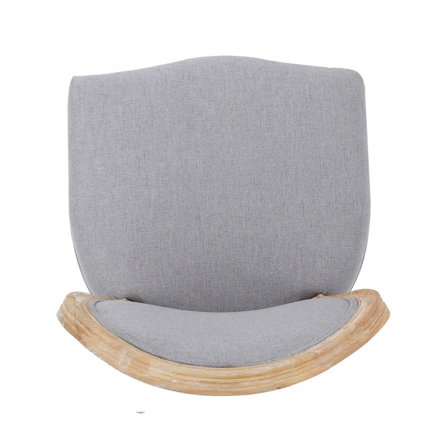 Alt view image 7 of 7 - Knight Home Phinnaeus Fabric Dining Chairs, 2-Pcs Set, Light Grey