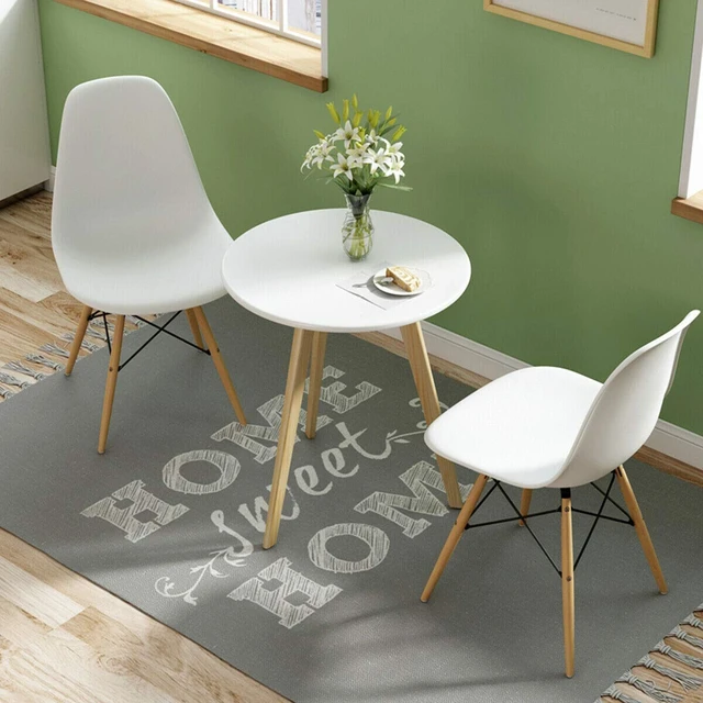 Alt view image 2 of 7 - Dining Chairs Set of 2 White, Pre Assembled Dining Room Chairs
Mid Century Modern Kitchen Chairs with Wood Legs, Armless Plastic Dining Side Chair for Kitchen, Living Room