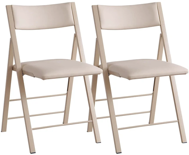 Main image of Folding Chairs 2 Pack, 450Lbs Steel Frame Foldable Dining Chairs, Wood
1.37" Folded, Waterproof Rustproof Indoor Outdoor Padded Folding Chairs for Small Space, Dining Room, Conference Rooms, Event