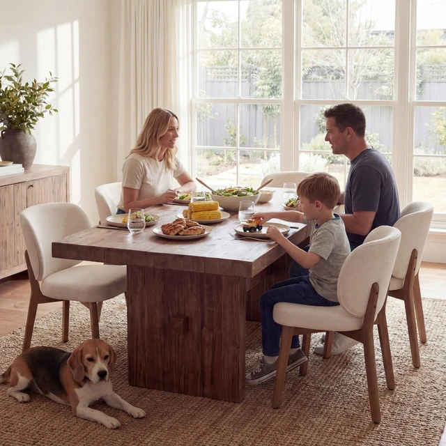 Alt view image 3 of 4 - Single Dining Chair Modern Kitchen Dining Room Chair Beige
Chenille Fabric Upholstered Armless Side Accent Chair with Back 20.1" Wide Padded Seat Wooden Legs for Living Room Bedroom