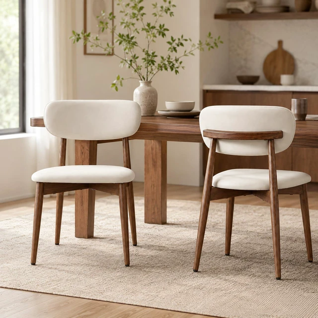 Main image of Dining Chairs Set of 2, Modern Metal Kitchen Side Chairs with Ergonomic Curved Backrest, Perfect for Dining Room Living Room Cafe, Light Gray
