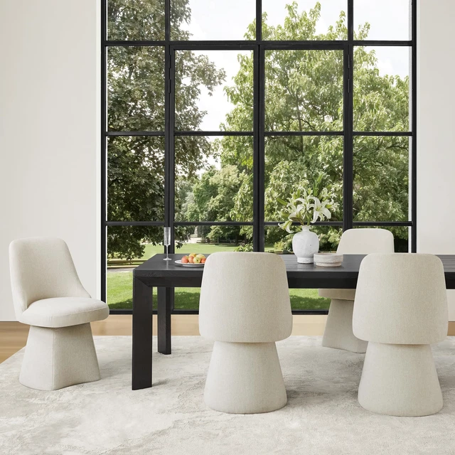 Alt view image 7 of 7 - Swivel Dining Chairs Set of 1, Upholstered Mid Century Modern Deskchair with High Back, Linen Fabric Kitchen Chairs for Dining Room, Bedroom, Dressing Room, Linen