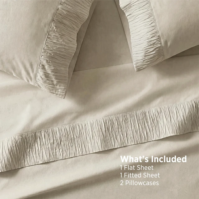 Alt view image 5 of 7 - California King Sheet Sets - 4 Pieces Soft, Breathable, Cooling
Hotel Luxury Bedding, Oeko-Tex , Easy Care, Deep Pocket, Fade Resistant, Shrink Resistant, Sturdiness, Emboss Design