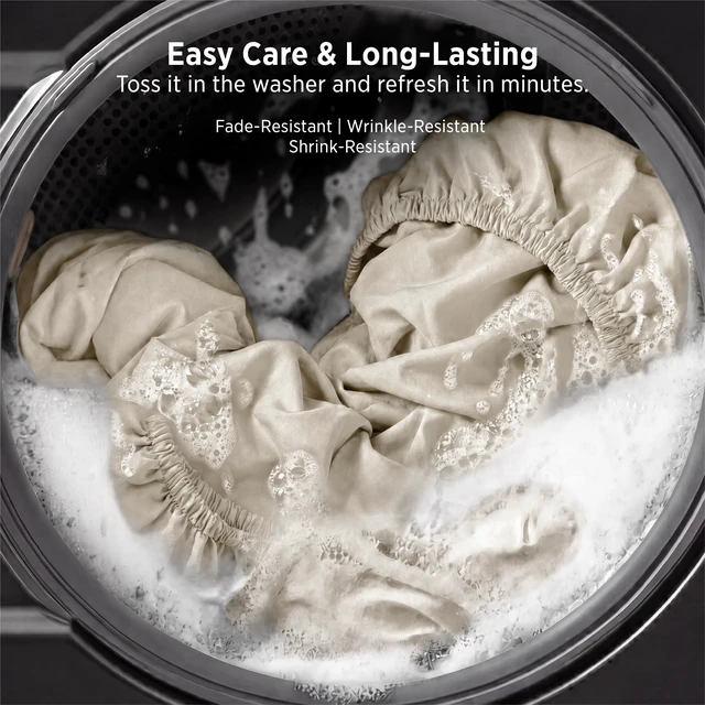 Alt view image 6 of 7 - California King Sheet Sets - 4 Pieces Soft, Breathable, Cooling
Hotel Luxury Bedding, Oeko-Tex , Easy Care, Deep Pocket, Fade Resistant, Shrink Resistant, Sturdiness, Emboss Design