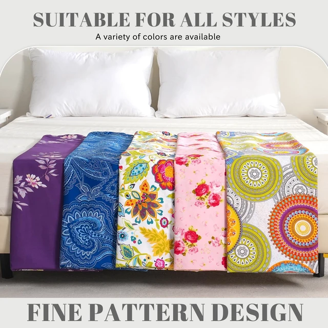 Alt view image 6 of 7 - Floral Pattern Bed Sheet Set Queen Size, 16" Deep Pocket 4PCS
Ultra Soft Microfiber, Breathable & Silky, OEKO-TEX Certified, Easy-Care Machine Washable, 4PCS, All-Season Spring Bedding