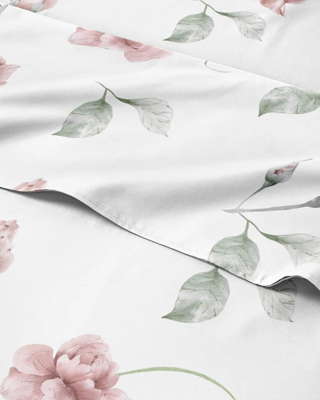 Main image of 4 Piece Boho Botanical Floral Sheet Set - Soft & Cooling - Rosebud
1 Flat, 1 Fitted & 2 Pillowcases w/ Deep Pockets, Boho Botanical Floral Bedding, Breathable & Cooling, Wrinkle & Fade Free
