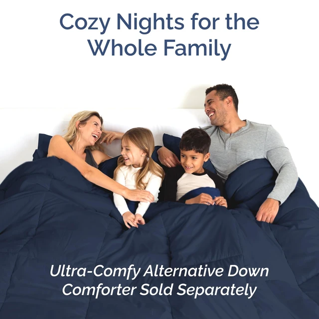 Alt view image 7 of 7 - 4 Piece Sheet Set - Breathable & Cooling Sheets - Navy Blue
Hotel Luxury Bed Sheets for Women & Men, Deep Pockets, Easy-Fit, Extra Soft and Wrinkle Free Sheets, Oeko-Tex Bed Sheet Set