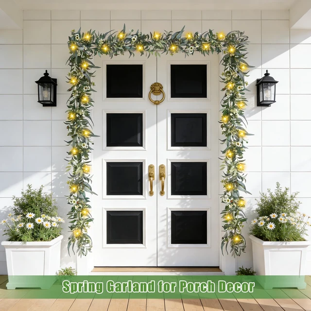 Alt view image 5 of 7 - Olive Garland with Lights - 6 Ft Eucalyptus Garland with Timer
Artificial Greenery Garlands with 30 Fairy Lights for Indoor Outdoor Wedding Arch Backdrop Table Spring/Summer Decor