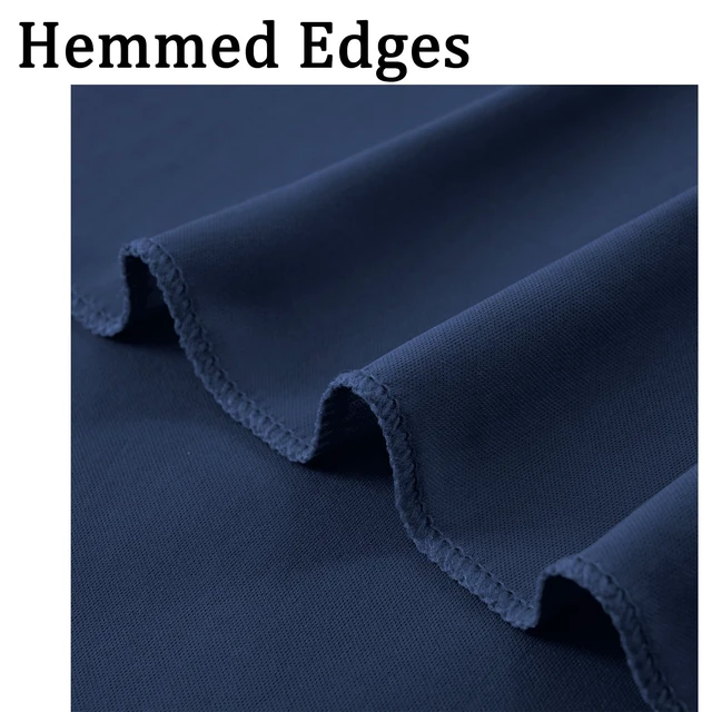 Alt view image 4 of 7 - 10ft x 10ft Wrinkle Free Navy Blue Backdrop Curtains Panels, 2 Panels 5x10ft Silky Polyester Photo Backdrop Drapes for Birthday Wedding Party Graduation Photography Background