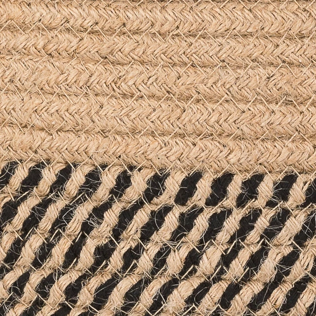 Alt view image 7 of 7 - Wicker Storage Basket with Leather Handles, 14" x 12", Black
Decorative Woven Basket for Toys, Shoes, Blankets & Laundry Storage, Living Room & Bedroom Organizer, Indoor Plant Basket