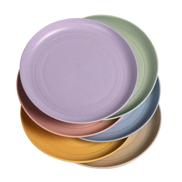Alt view image 2 of 7 - Wheat Straw Plates 6 Pack 5.9 Inch Small Appetizer Plate Set
Unbreakable Lightweight Reusable Dishwasher & Microwave Safe Daily Use Dinner Dishes for Kitchen Outdoor Camping